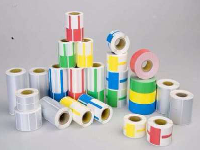 台前关于不干胶材料。